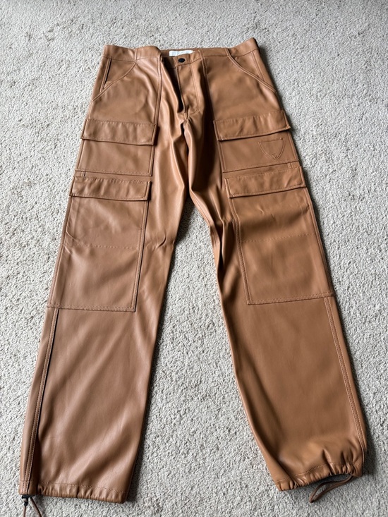 Hudson Jeans Other - Hudson Jeans Tan Leather Cargo Pants